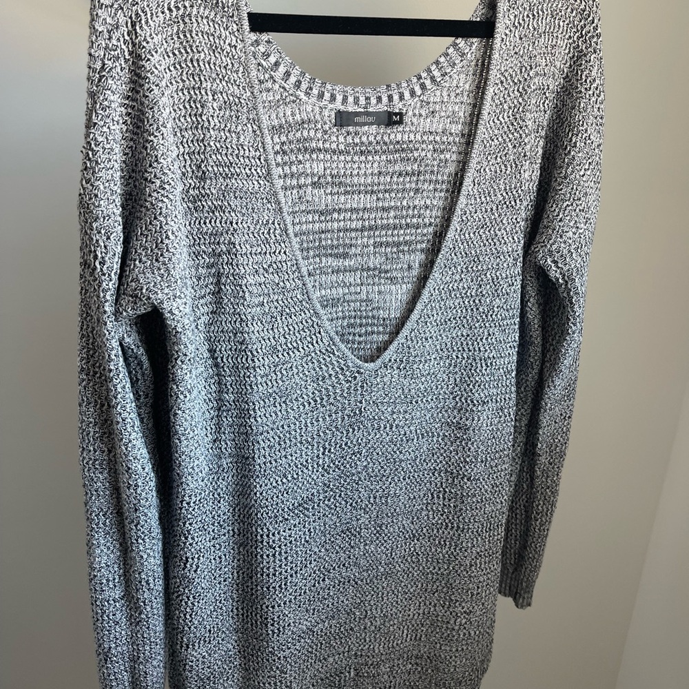Millau oversized black and white knit sweater